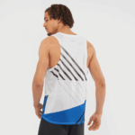 Men's Tank Sense Aero Singlet White-Black-Nautical Blue - Image 2