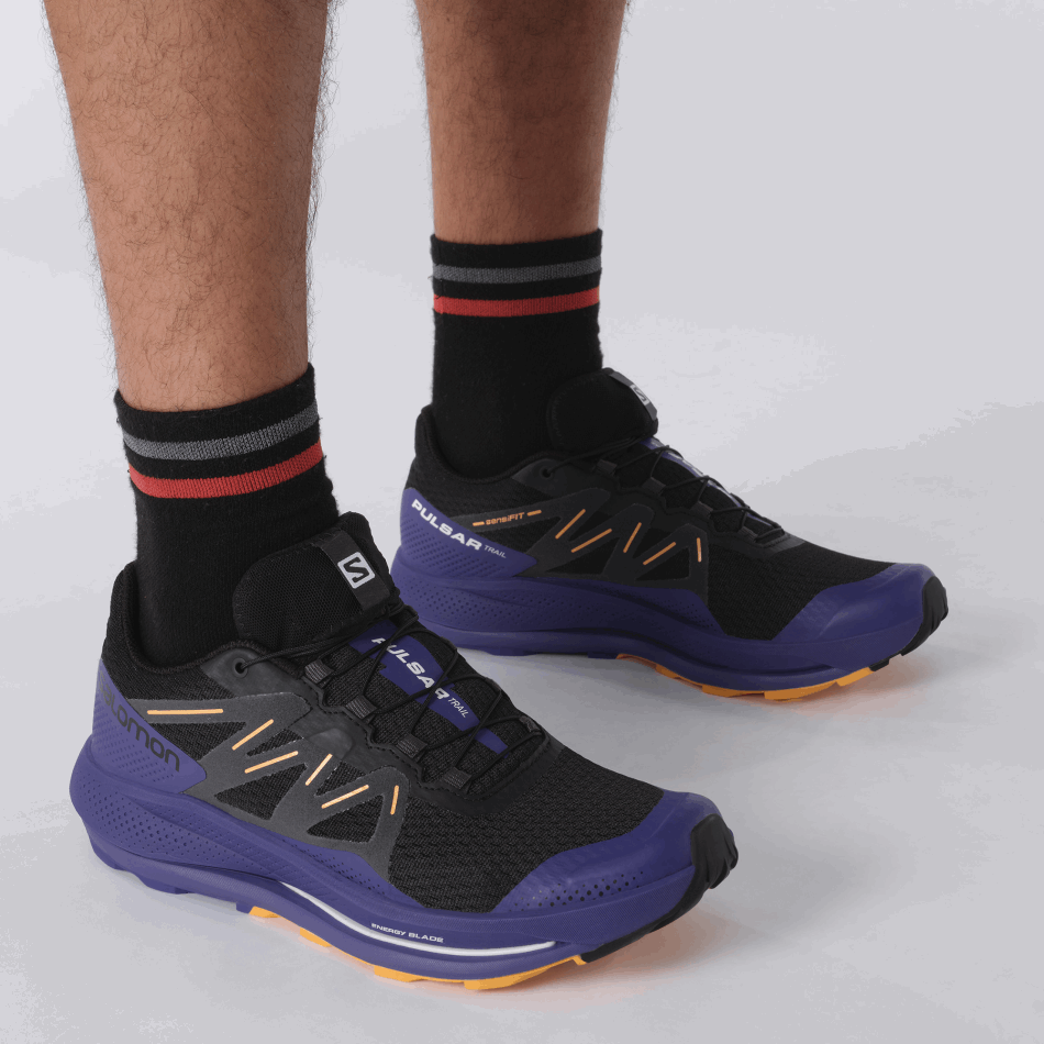 Men's Trail Running Shoes Pulsar Trail Black-Blue-Blazing Orange - Image 7