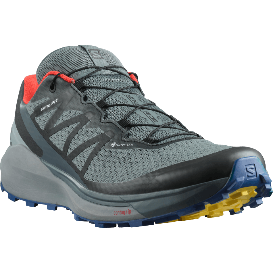 Men's Trail Running Shoes Sense Ride 4 Gore-Tex Invisible Fit Quarry-Tomato - Image 2