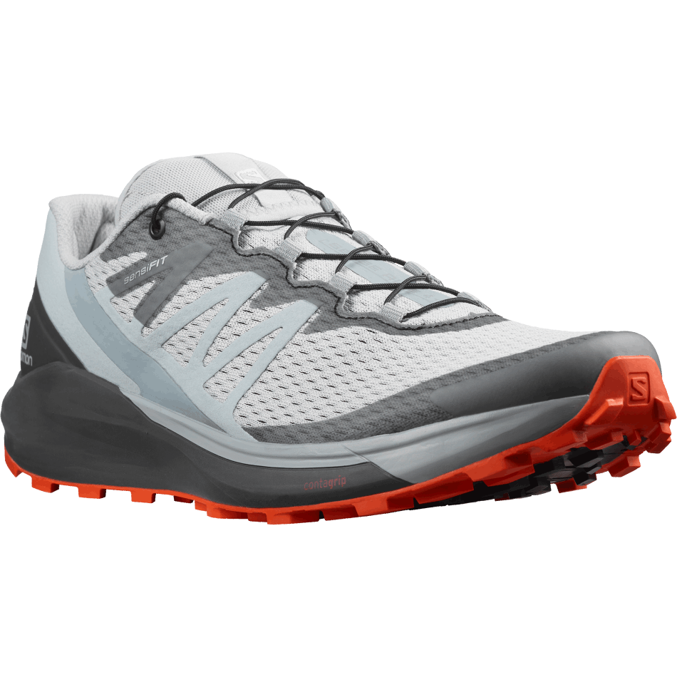 Men's Trail Running Shoes Sense Ride 4 Pearl Blue-Ebony-Red Orange - Image 2