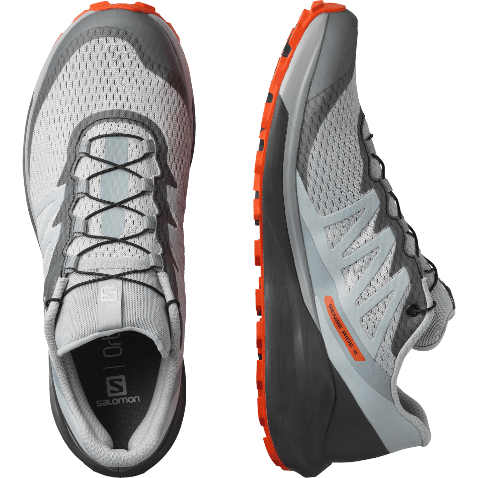 Men's Trail Running Shoes Sense Ride 4 Pearl Blue-Ebony-Red Orange - Image 6