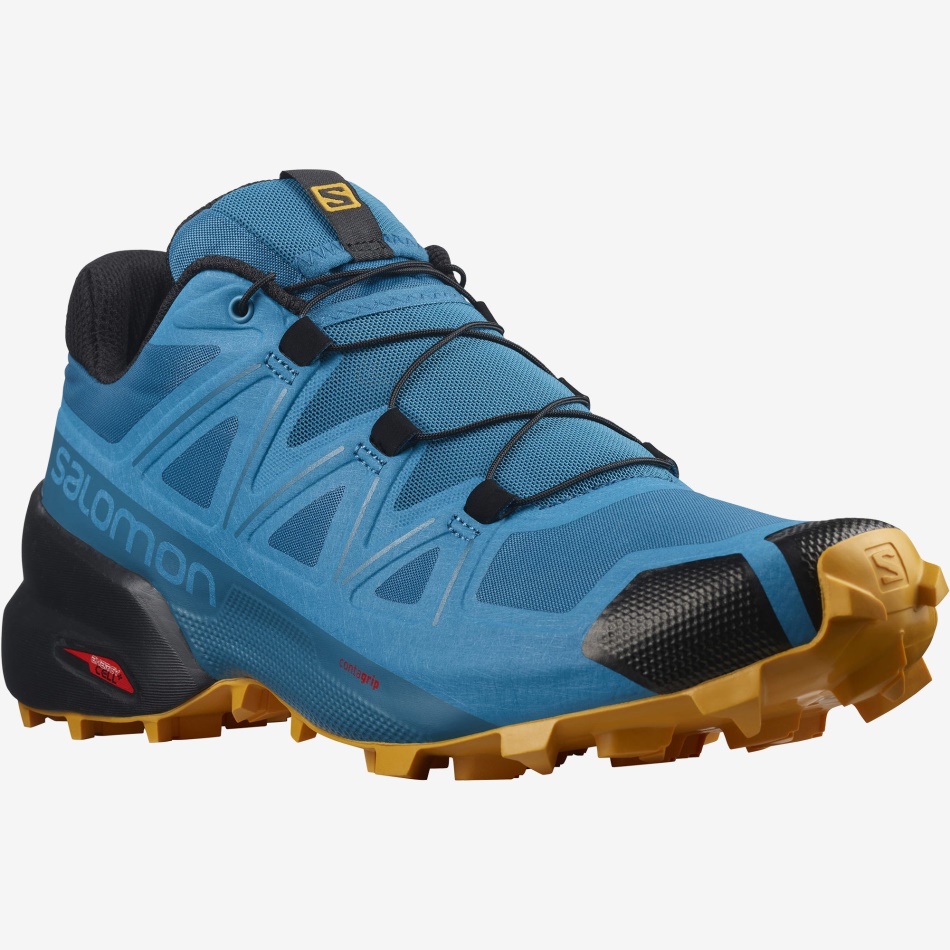 Men's Trail Running Shoes Speedcross 5 Crystal Teal-Reef-Golden Oak - Image 2