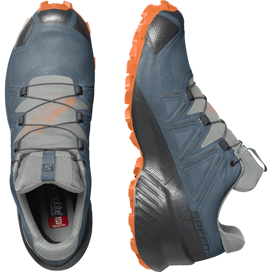 Men's Trail Running Shoes Speedcross 5 Gore-Tex Blue-Iron-Orange - Image 6