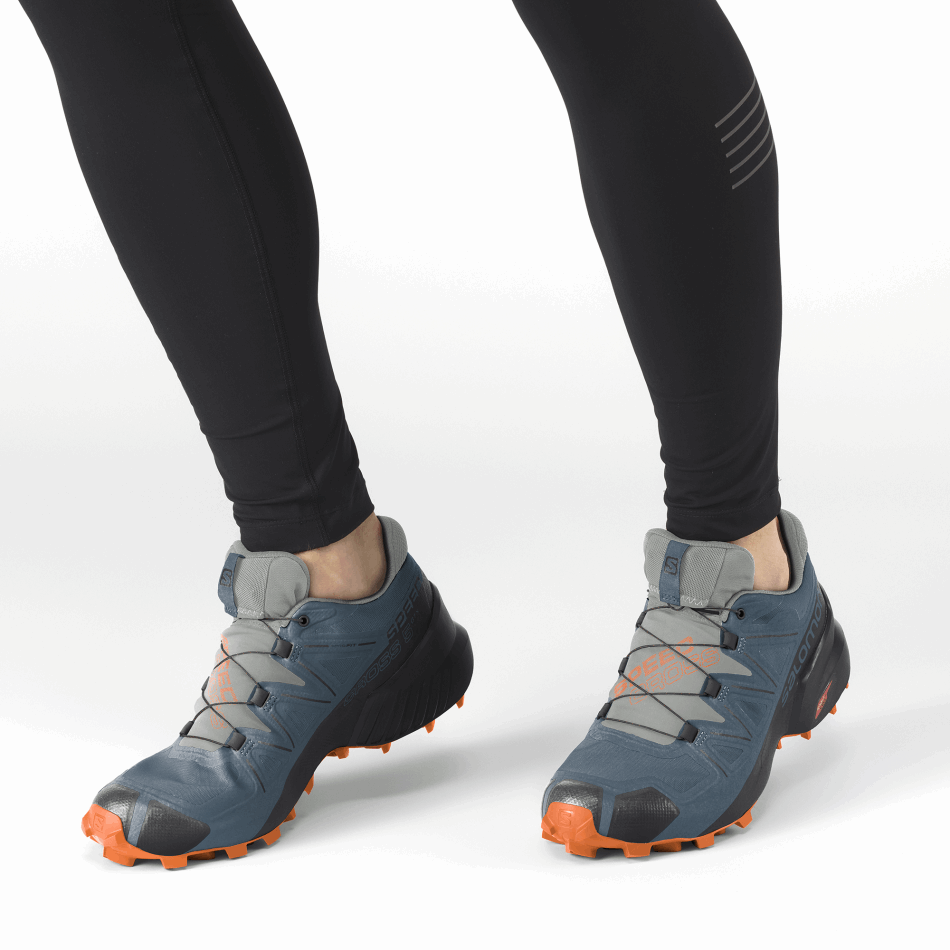 Men's Trail Running Shoes Speedcross 5 Gore-Tex Blue-Iron-Orange - Image 7