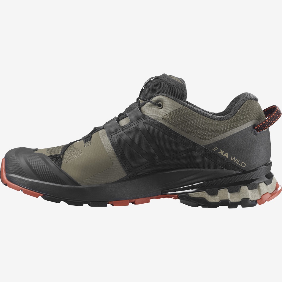 Men's Trail Running Shoes Xa Wild Bungee Cord-Phantom-Burnt Brick - Image 5