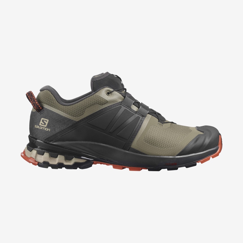 Men's Trail Running Shoes Xa Wild Bungee Cord-Phantom-Burnt Brick - Image 1