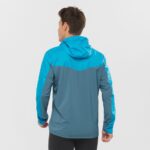 Men's Wind Jacket Hoodie Agile Wind Barrier Reef-Mallard Blue - Image 3