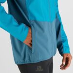Men's Wind Jacket Hoodie Agile Wind Barrier Reef-Mallard Blue - Image 5