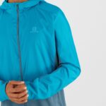Men's Wind Jacket Hoodie Agile Wind Barrier Reef-Mallard Blue - Image 6