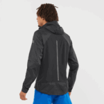 Men's Wind Jacket Hoodie Bonatti Cross Wind Black - Image 2