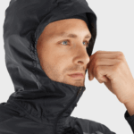 Men's Wind Jacket Hoodie Bonatti Cross Wind Black - Image 6