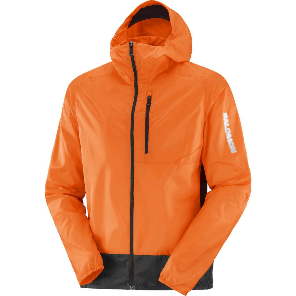 Men's Wind Jacket Hoodie Bonatti Cross Wind Shocking Orange-Black-Nocturne - Image 8
