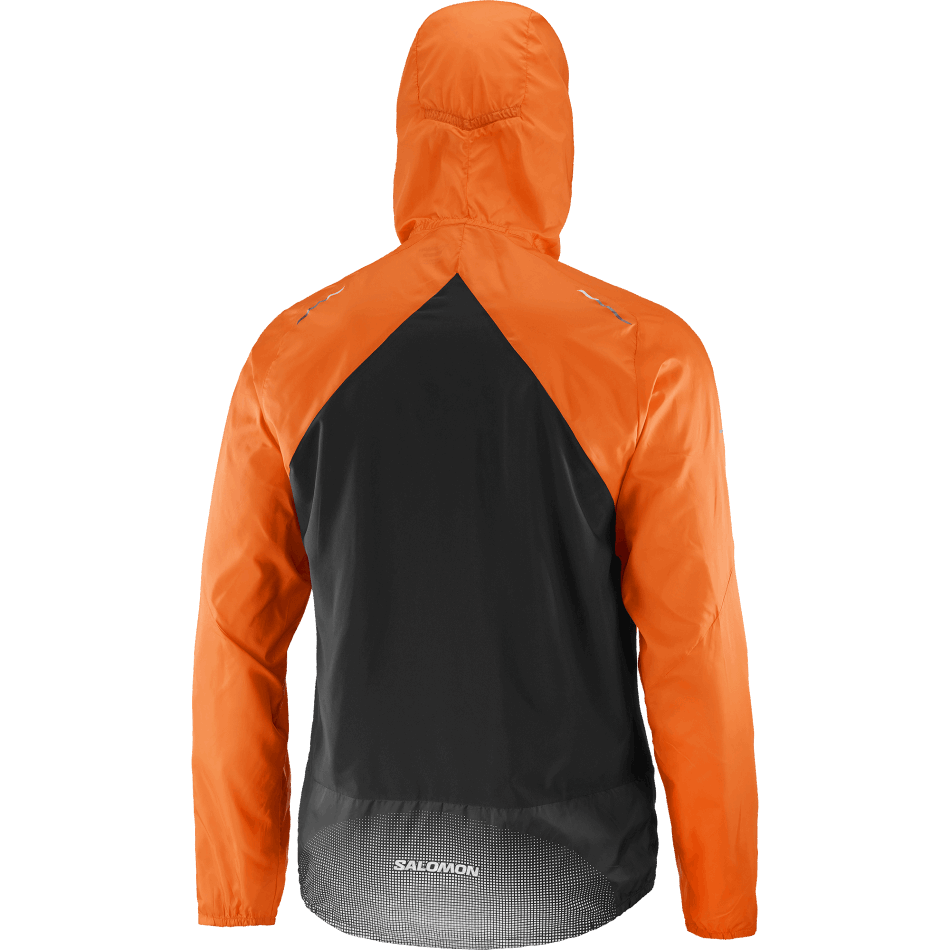 Men's Wind Jacket Hoodie Bonatti Cross Wind Shocking Orange-Black-Nocturne - Image 9