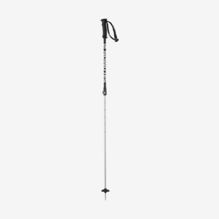 Unisex Alpine Poles Rental Telescopic Aluminium-Met Silver-Black