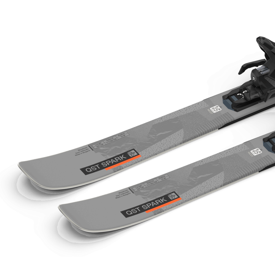 Unisex Freestyle Ski Package Qst Spark (And M10) Storm Gray-Black-Flame - Image 5