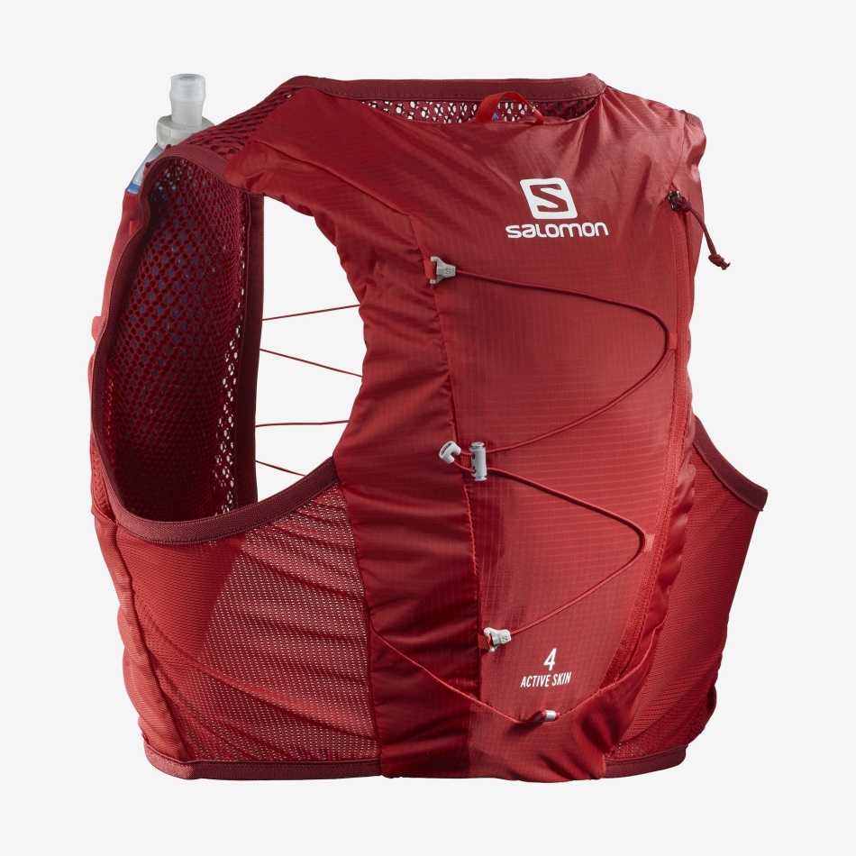 Unisex Running Vest With Flasks Included Active Skin 4 Goji Berry-Red Chili - Image 1