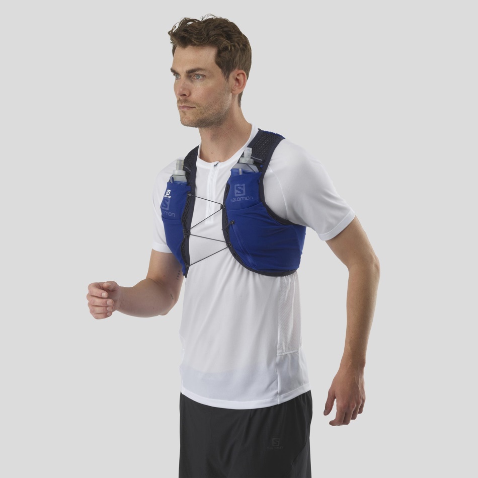Unisex Running Vest With Flasks Included Active Skin 4 Nautical Blue-Mood Indigo - Image 2