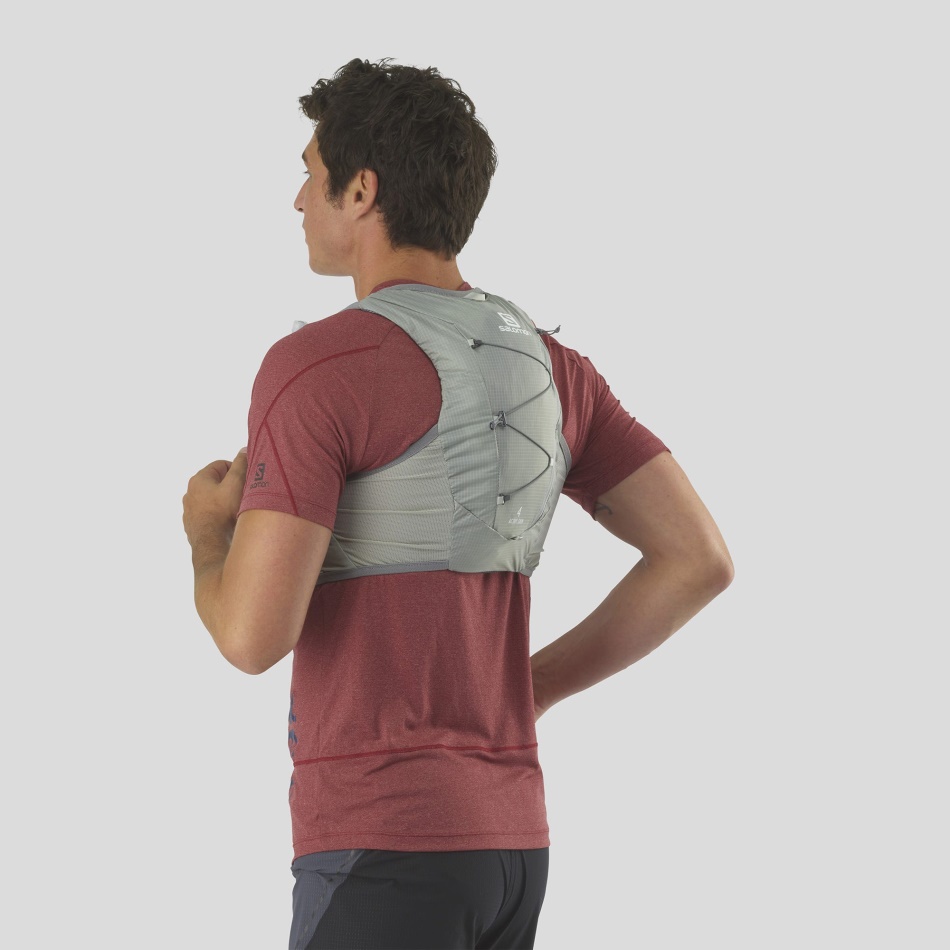 Unisex Running Vest With Flasks Included Active Skin 4 Wrought Iron-Sedona Sage - Image 3