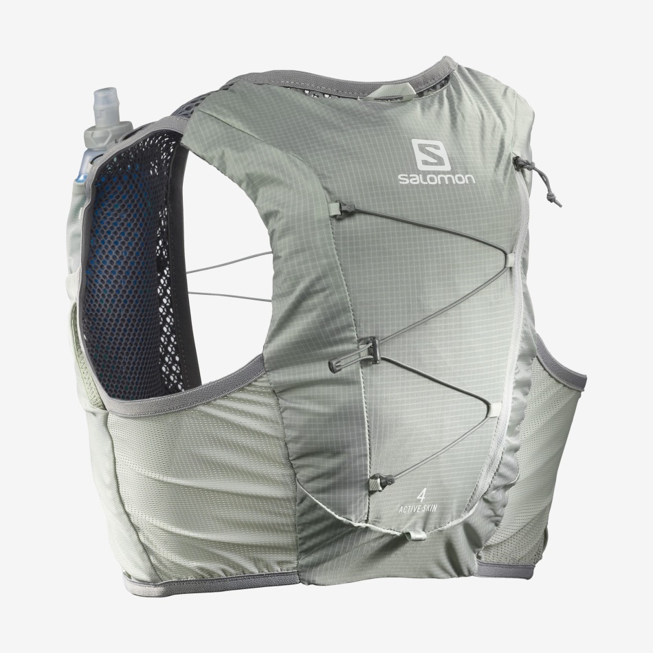 Unisex Running Vest With Flasks Included Active Skin 4 Wrought Iron-Sedona Sage - Image 1