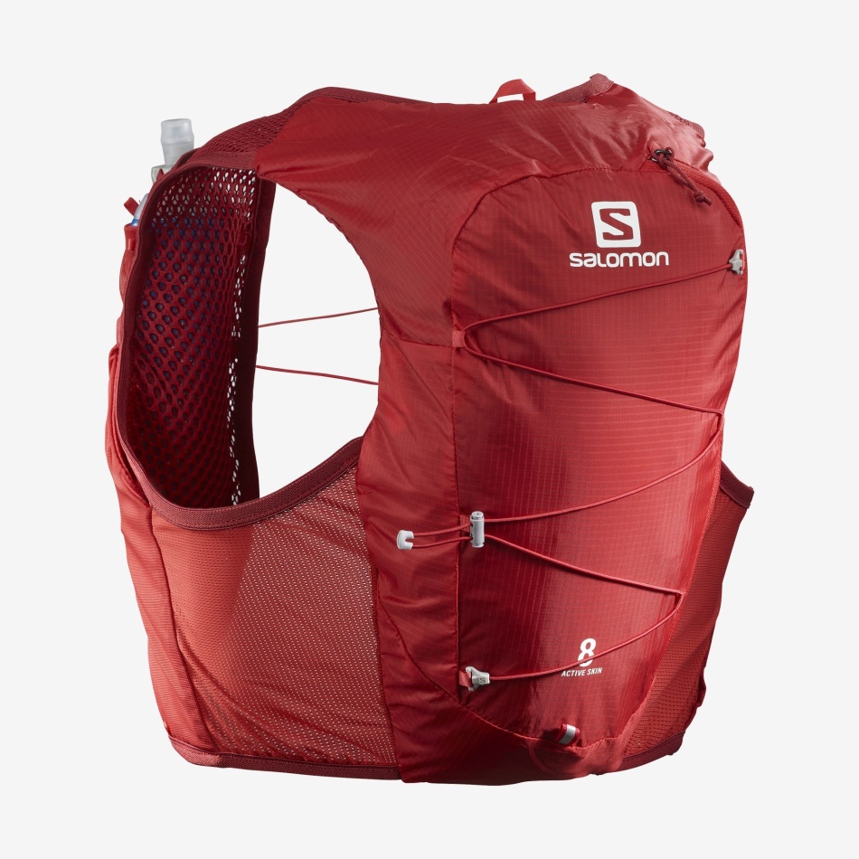 Unisex Running Vest With Flasks Included Active Skin 8 Goji Berry-Red Chili - Image 1