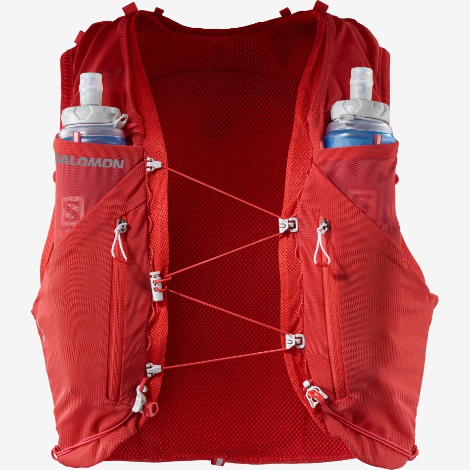 Unisex Running Vest With Flasks Included Adv Skin 12 Goji Berry-Ebony - Image 4