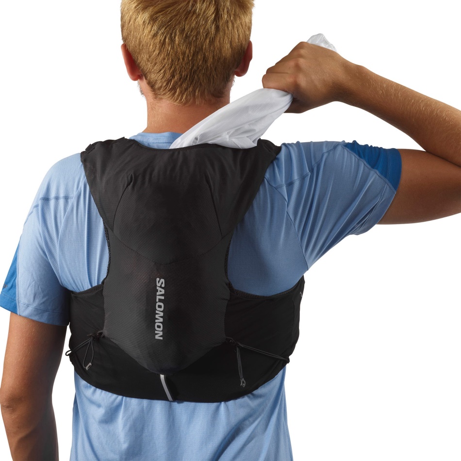 Unisex Running Vest With Flasks Included Adv Skin 5 Black-Ebony - Image 6