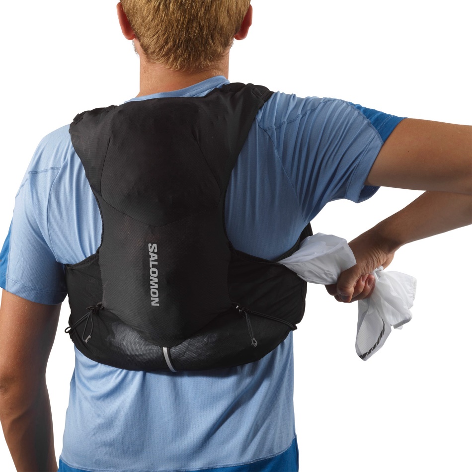 Unisex Running Vest With Flasks Included Adv Skin 5 Black-Ebony - Image 7