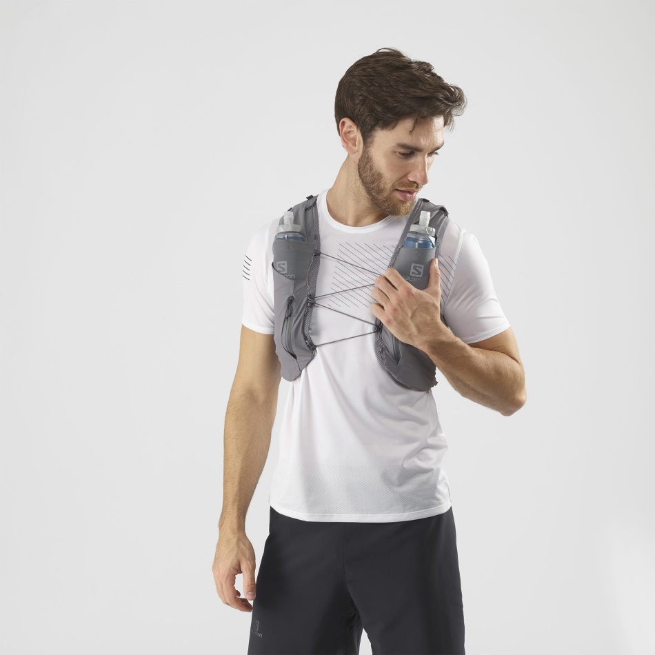 Unisex Running Vest With Flasks Included Sense Pro 10 Quiet Shade-Ebony - Image 3