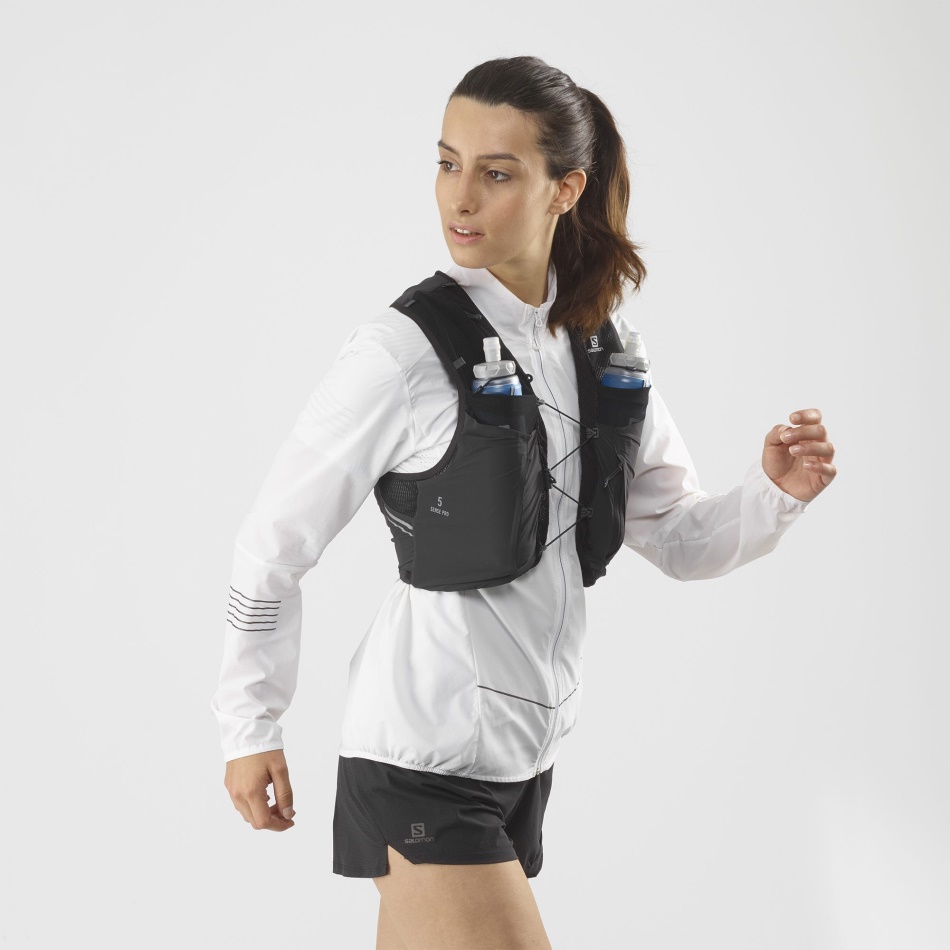 Unisex Running Vest With Flasks Included Sense Pro 5 Black-Ebony - Image 3