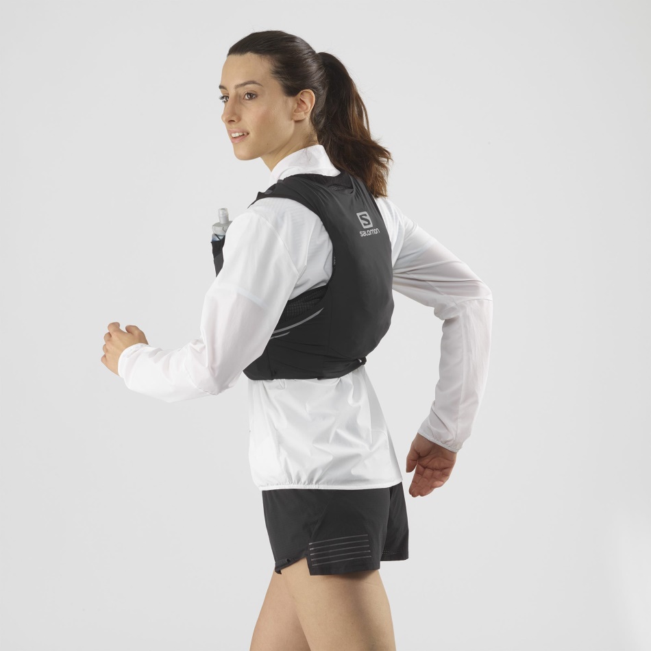 Unisex Running Vest With Flasks Included Sense Pro 5 Black-Ebony - Image 4