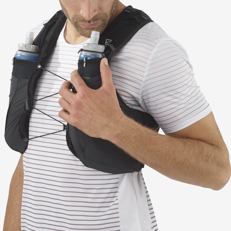 Unisex Running Vest With Flasks Included Sense Pro 5 Black-Ebony - Image 7