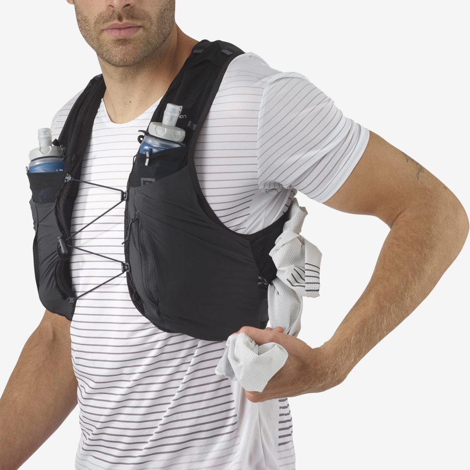 Unisex Running Vest With Flasks Included Sense Pro 5 Black-Ebony - Image 9