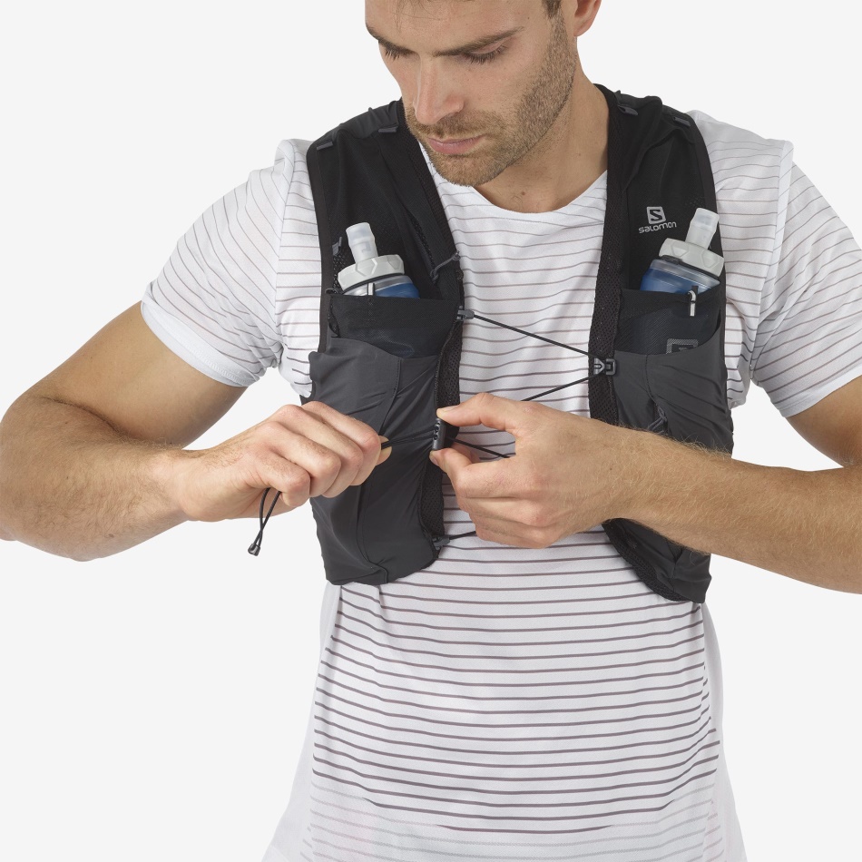 Unisex Running Vest With Flasks Included Sense Pro 5 Black-Ebony - Image 10