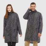 Unisex Shell Jacket Outlife Long Packable Ao-Black - Image 2