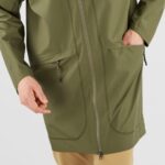 Unisex Shell Jacket Outlife Long Packable Olive Night - Image 9