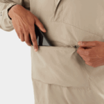 Unisex Shell Jacket Outlife Ripstop Half Zip Roasted Cashew - Image 11
