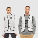 Unisex Vest Outlife Reversible Utility U White-Black - Image 2