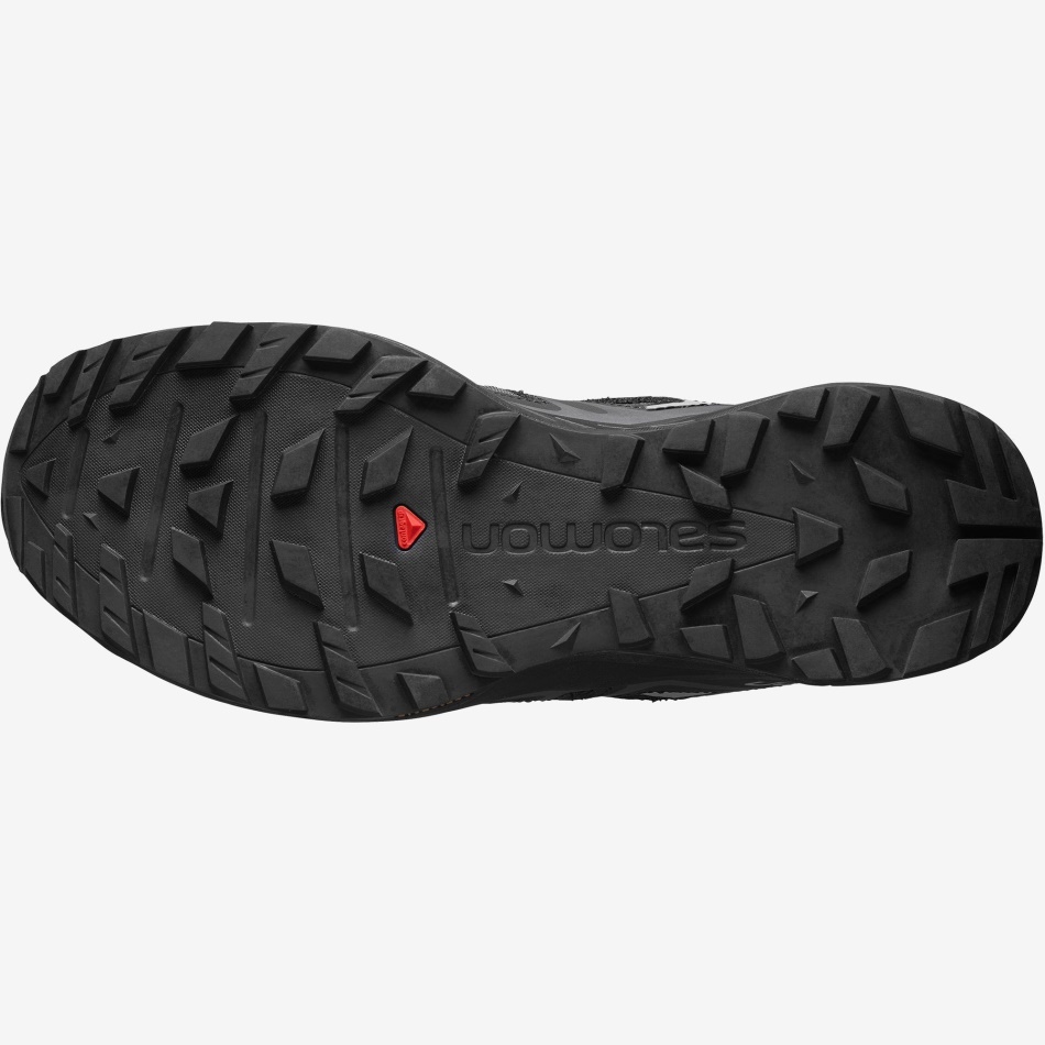 Women-Men's Hiking Shoes X Crest Gore-Tex Magnet-Black-Atlantis - Image 4