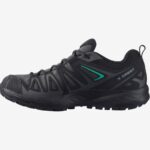 Women-Men's Hiking Shoes X Crest Gore-Tex Magnet-Black-Atlantis - Image 5