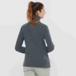 Women's Full Zip Midlayer Jacket Essential Cosy Fleece Ebony - Image 2