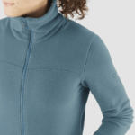 Women's Full Zip Midlayer Jacket Essential Cosy Fleece Mallard Blue - Image 3