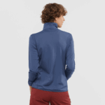 Women's Full Zip Midlayer Jacket Essential Lightwarm Dark Denim - Image 2