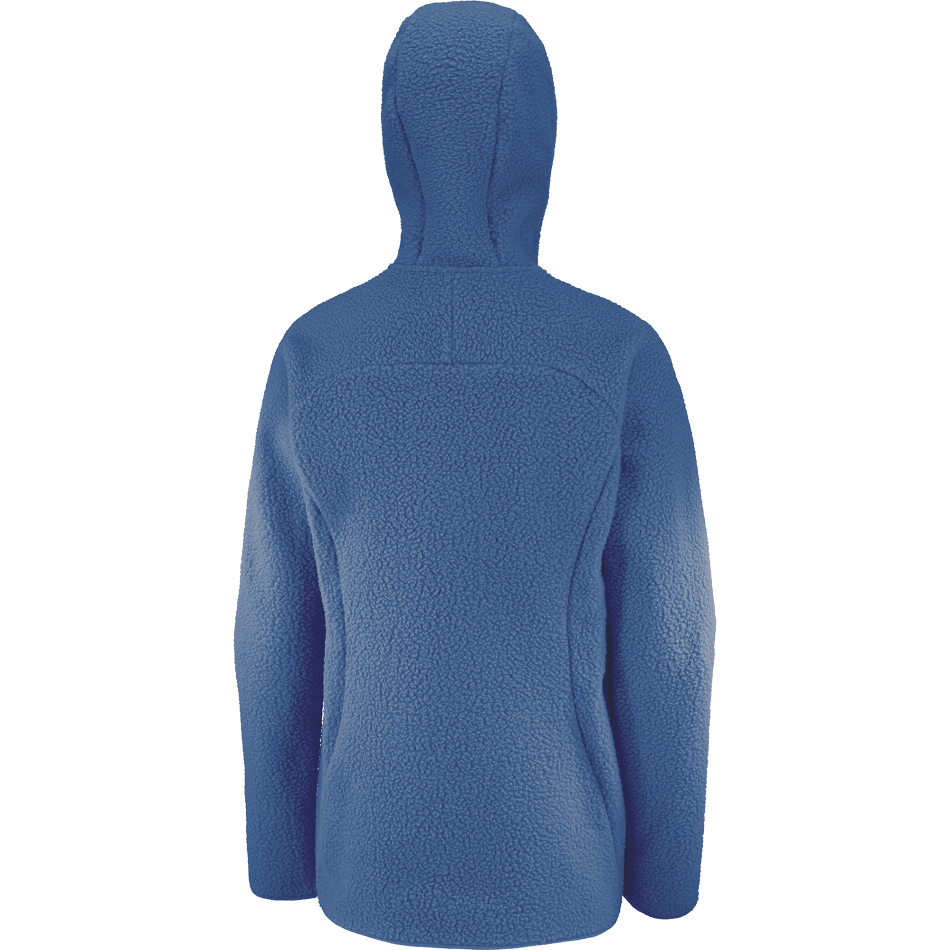Women's Full Zip Midlayer Jacket Outline Warm Teddy Dark Denim-Heather - Image 6