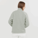 Women's Full Zip Midlayer Jacket Snowshelter Teddy Wrought Iron-Heather - Image 2