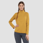 Women's Half Zip Midlayer Jacket Essential Lightwarm Cumin