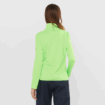 Women's Half Zip Midlayer Jacket Essential Lightwarm Green Gecko - Image 2