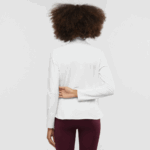 Women's Half Zip Midlayer Jacket Essential Lightwarm White - Image 2