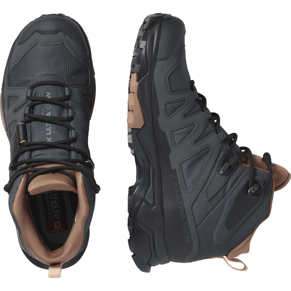 Women's Hiking Boots X Ultra 4 Mid Gore-Tex Ebony-Mocha Mousse-Almond Cream - Image 6