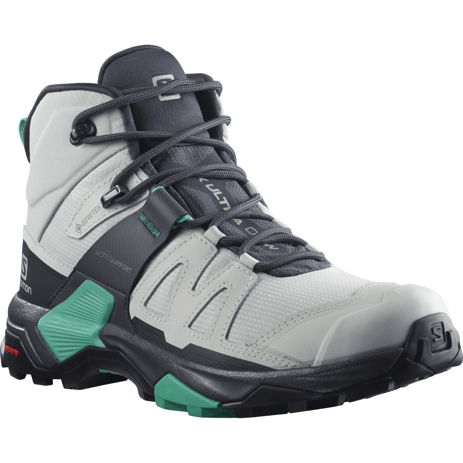Women's Hiking Boots X Ultra 4 Mid Gore-Tex Lunar Rock-Ebony-Mint Leaf - Image 2