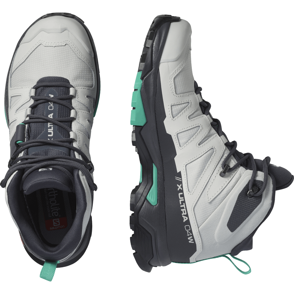 Women's Hiking Boots X Ultra 4 Mid Gore-Tex Lunar Rock-Ebony-Mint Leaf - Image 6